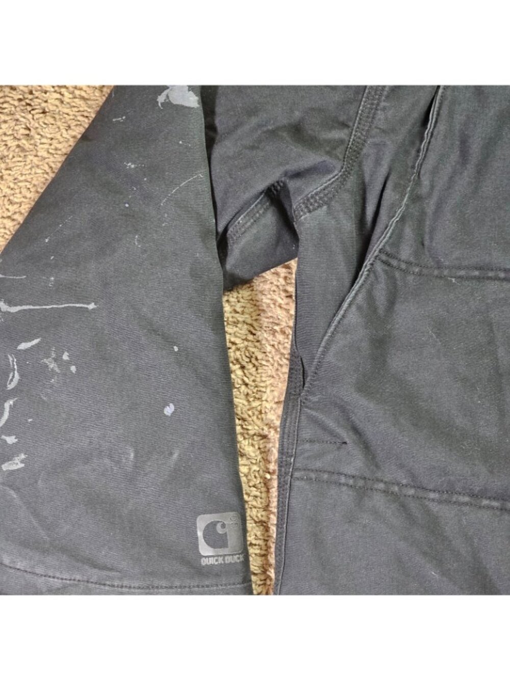 Carhartt Quick Duck Livingston Jacket Mens L Tall Black Thinsulate Hood Workwear - Picture 12 of 12